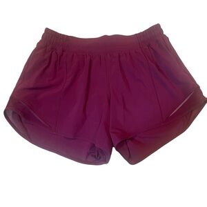 Lululemon Size 8 Tall Berry Running Shorts Built-In Liner